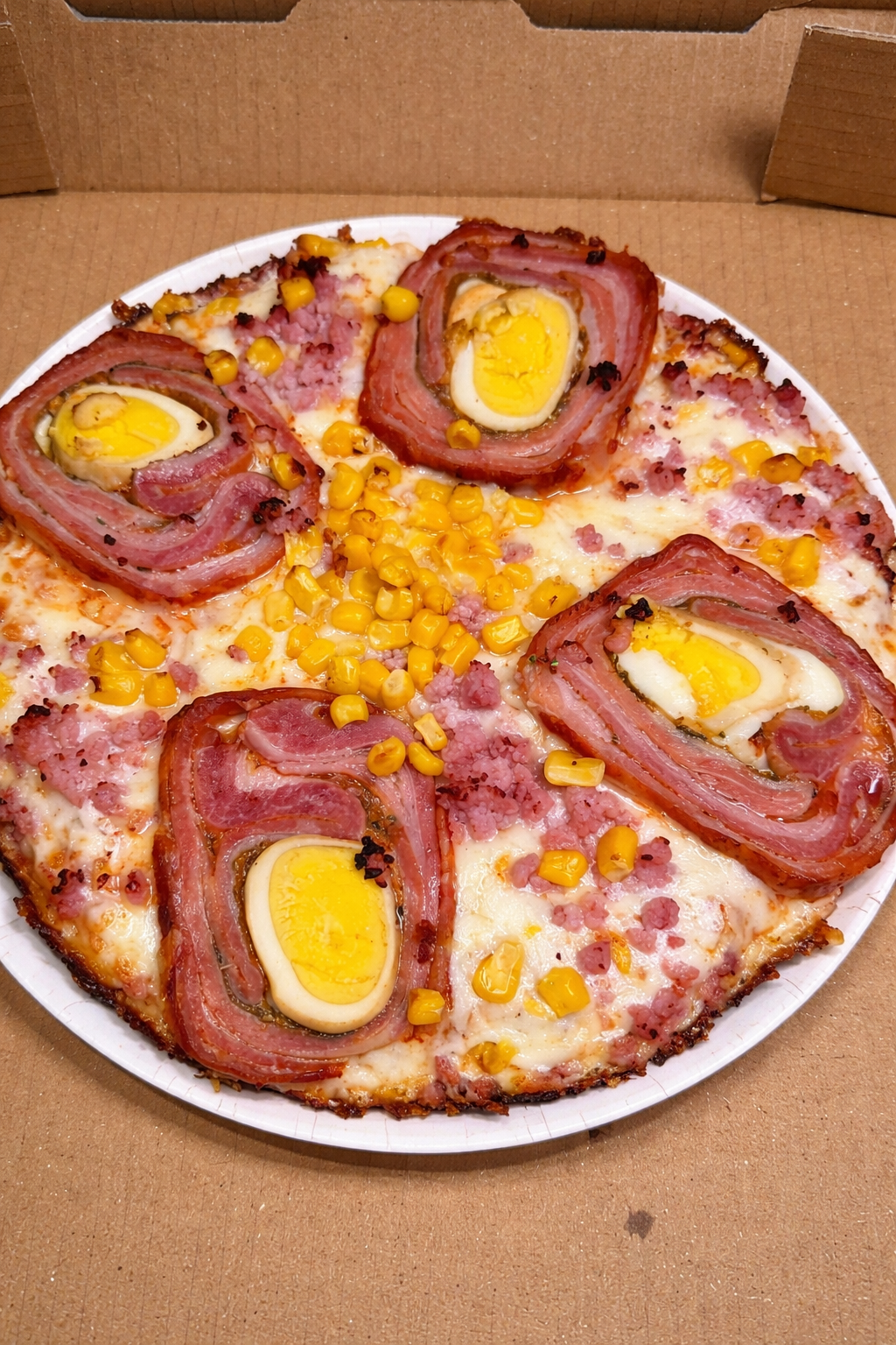 Freshly baked Cuban-style pan pizza at Pizzeria Del Gallo